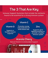 Trace Minerals | Immunity Gummies | Immune System Support with Zinc, Vitamin C, Vitamin D, and Acerola | Cherry Flavor | 60 Gummies