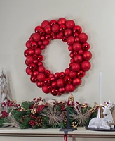 Northlight Hot 3 - Finish Shatterproof Ball Christmas Wreath 24 - Inch