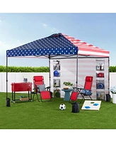 Best Choice Products 10x10ft Easy Setup Pop Up Canopy, Portable Tent w/ Side Wall, 1-Button Push