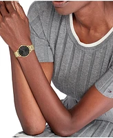Tommy Hilfiger Women's Quartz Gold-Tone Stainless Steel Mesh Bracelet Watch 35mm