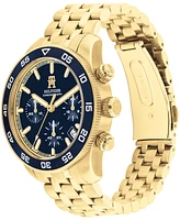 Tommy Hilfiger Men's Chronograph Gold-Tone Stainless Steel Bracelet Watch 41mm