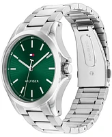 Tommy Hilfiger Men's Quartz Silver-Tone Stainless Steel Bracelet Watch 42mm