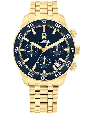 Tommy Hilfiger Men's Chronograph Gold-Tone Stainless Steel Bracelet Watch 41mm