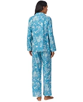 Lauren Ralph Women's Floral Notched-Collar Pajama Set