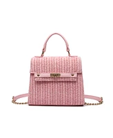 Like Dreams Stella Pastel Straw Crossbody Bag