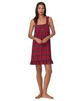 Lauren Ralph Women's Ruffled Plaid Nightgown