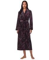 Lauren Ralph Women's Paisley Velvet Shawl-Collar Robe