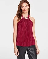 I.n.c. International Concepts Women's Chain-Trim Halter Top, Created for Macy's