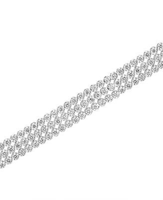 Effy Lab Grown Diamond Triple Row Tennis Bracelet (6 ct. t.w.) in 14k White Gold