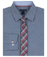 Tommy Hilfiger Big Boys Long Sleeve Stretch Chambray Shirt Tie,2-Piece Set