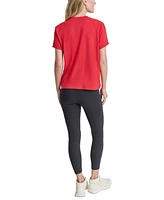 Dkny Sport Women's Rhinestone Medallion Knot T-Shirt