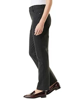 Gloria Vanderbilt Petite Amanda High-Rise Straight Plaid Pants