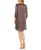 R & M Richards Petite Metallic-Plaid Jacket Sheath Dress