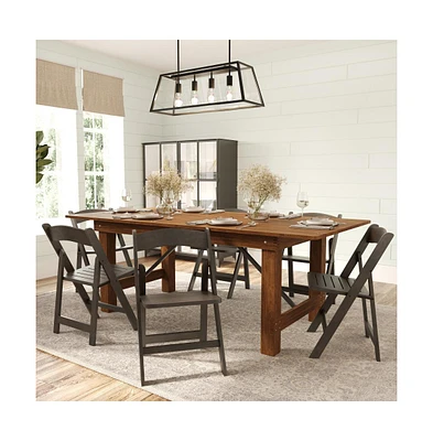 Merrick Lane Nathan Set Of Solid Wood Dining Chairs With Foldable Design And Elegant Finish