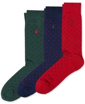 Polo Ralph Lauren Men's 3-Pk. Classic Dot Dress Socks