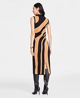 I.n.c. International Concepts Women's Geo Striped Sweater Dress, Created for Macy's