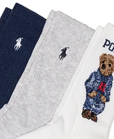 Polo Ralph Lauren 3-Pk. Polo Bear Crew Socks