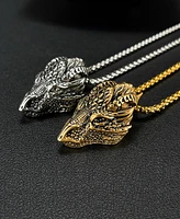 Rhona Sutton Silver Dragon Stainless Steel Pendant Necklace