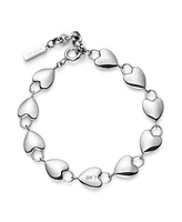 Olivia Burton Women's Locked Heart Silver Tone Bracelet