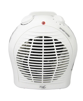 Vie Air 1500W Portable 2-Settings White Fan Heater with Adjustable Thermostat