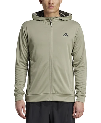 adidas Men's Aeroready Camo-Accent Full-Zip Hoodie