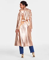 I.n.c. International Concepts Women's Metallic Trench Coat, Created for Macy's