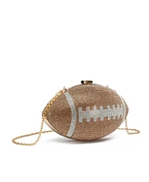 Like Dreams Touch Down Rhinestone Football Evening Crossbody Bag