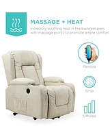 Best Choice Products Electric Power Lift Recliner Massage Chair Furniture w/ Usb Port, Heat, Cupholders