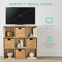 Best Choice Products 9-Cube Bookshelf, 11in Display Storage Compartment Organizer w/ 3 Removable Back Panels