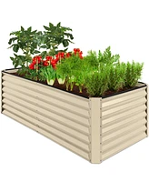 Best Choice Products 6x3x2ft Outdoor Metal Raised Garden Bed,Rectangle-Charcoal