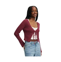 Cotton On Women's Tie Front Cardigan