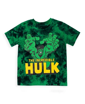 Marvel Boys Avengers Spider-Man Iron Man Black Panther Captain America Hulk Tie Dye T-Shirt