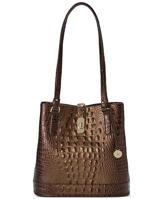 Brahmin Fiora Melbourne Small Leather Bucket Bag