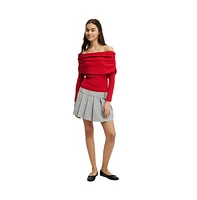 Cotton On Women's Everfine Rib Ruched Off Shoulder