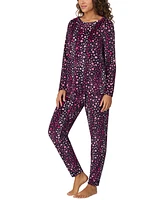 Cuddl Duds Women's Printed Velour Jogger Pajama Set