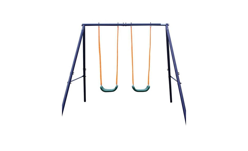 Slickblue Toddler Two-Station Swing Set for Children s Outdoor Play