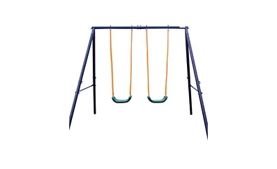 Slickblue Toddler Two-Station Swing Set for Children s Outdoor Play