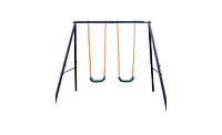 Slickblue Toddler Two-Station Swing Set for Children s Outdoor Play