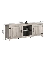 Slickblue Tv Stand Media Console with Storage and Two Doors