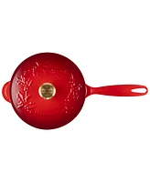 Le Creuset Holly Collection Enameled Cast Iron 2.25-Qt. Traditional Saucier with Lid
