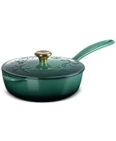 Le Creuset Holly Collection Enameled Cast Iron 2.25-Qt. Traditional Saucier with Lid