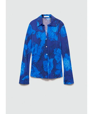 Mango Women's Floral Print Shirt