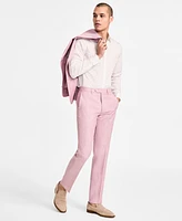 Michael Kors Men's Classic Fit Pink Suit Pants