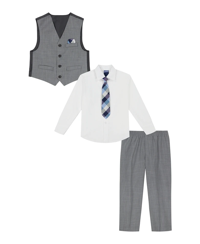 Nautica | Shirts & Tops | Nautica Baby Boys 4 Piece Linen Texture Vest Suit Set 12 Months 6338be748634cb0ebe0b00e7
