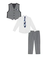 Nautica Baby Boys Deco Sharkskin Vest, 4-Piece Set