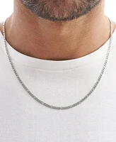 Rhona Sutton Silver Stainless Steel 3MM Figaro Chain Necklace