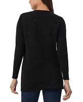 Jones New York Glitter Kissing-Front Open Cardigan