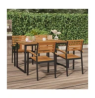 vidaXL Patio Table with U-shaped Legs 55.1"x31.5"x29.5" Solid Wood Acacia