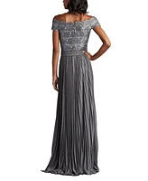 Tadashi Shoji Women's Bode Sequin Embroidered Lace and Tulle Gown