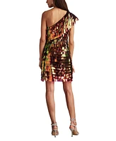 Tadashi Shoji Women's Bina Sequin Fringe Mini Dress